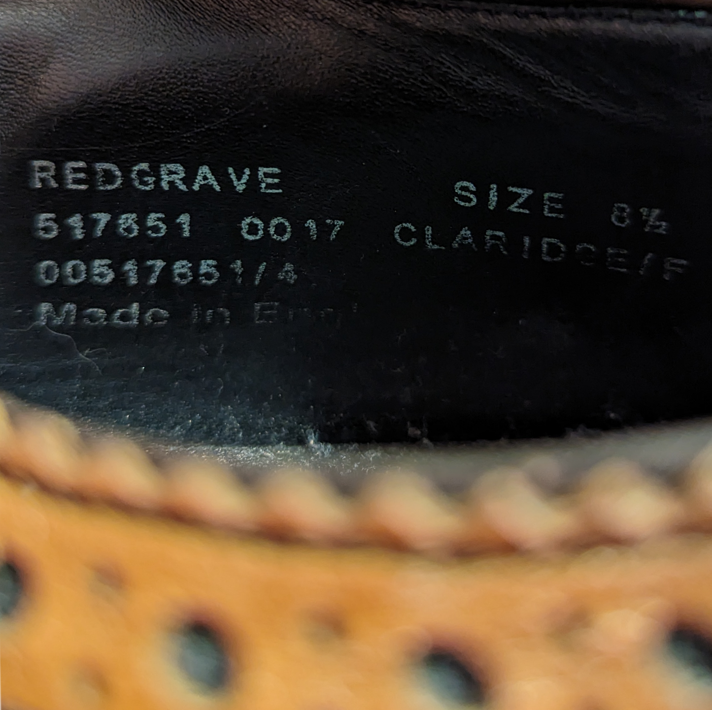 Loake Redgrave Brogues Leather Brown Shoes Men UK 8.5