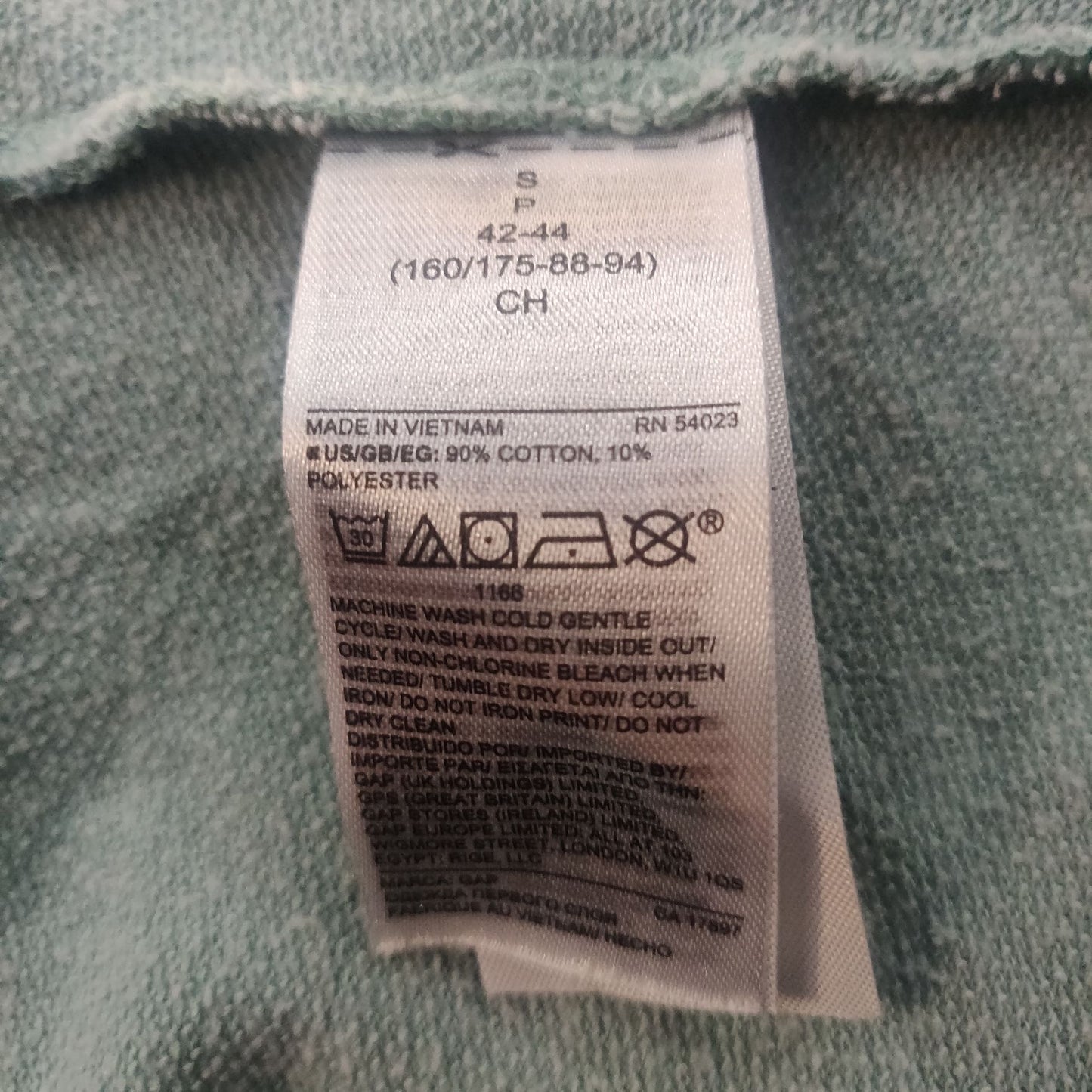 Gap Light Green Sweatshirt Pullover Long Sleeve Men Size Small