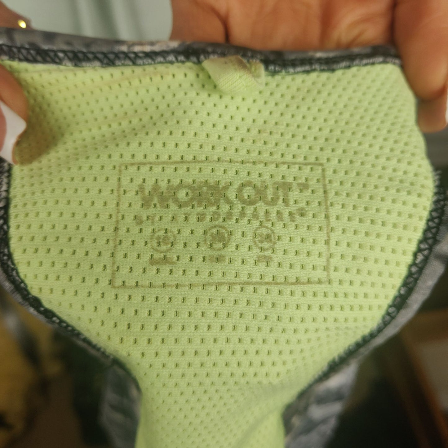 Work Out Grey Camouflage Sleeveless Top Women Size Medium