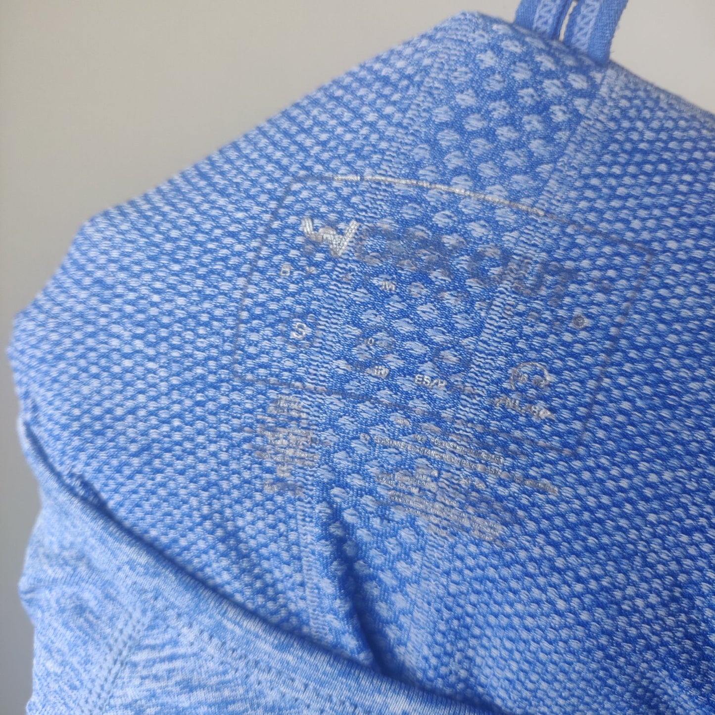 Work Out Blue Sweatshirt Long Sleeve Crew Neck Women Size Small