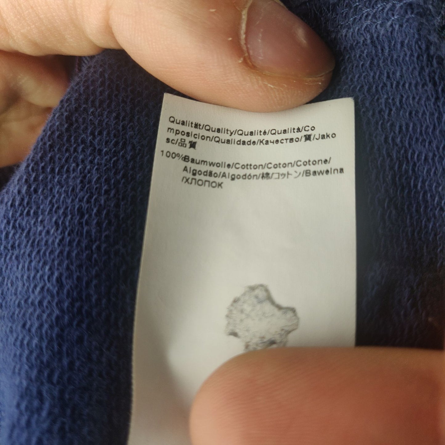 Hugo Boss Orange Navy Full Zip Sweatshirt Men Size Medium