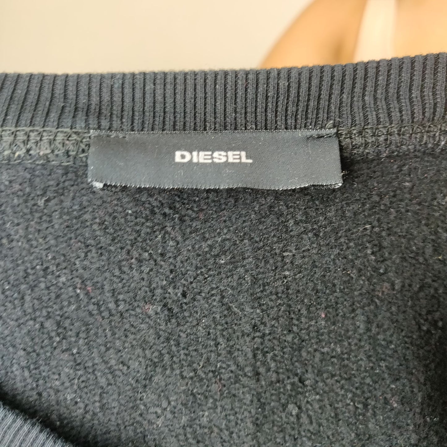 Diesel Black Sweatshirt Pullover Long Sleeve Women Size Medium/Large