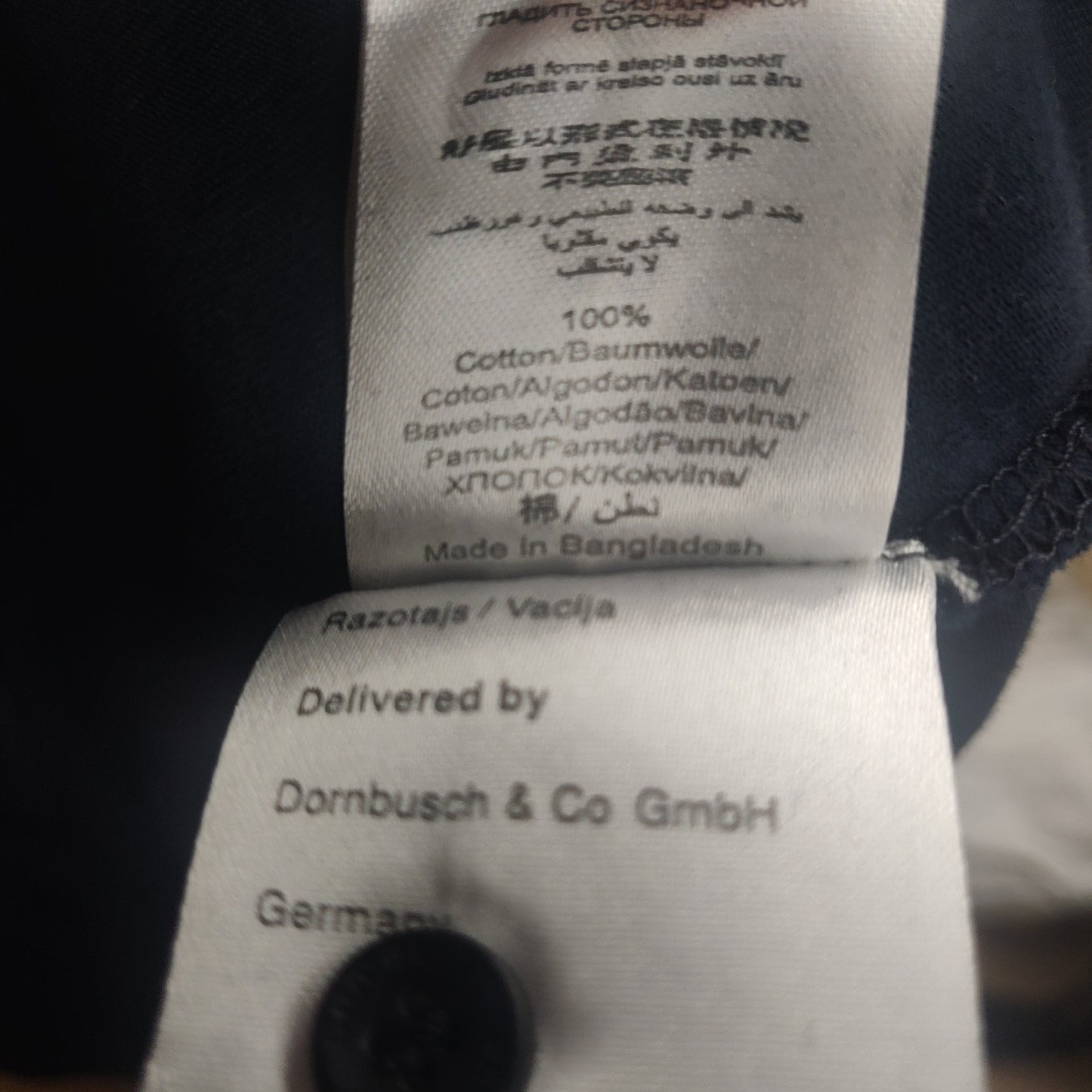 Camel Active Navy Long Sleeve Polo Shirt Men Size Medium