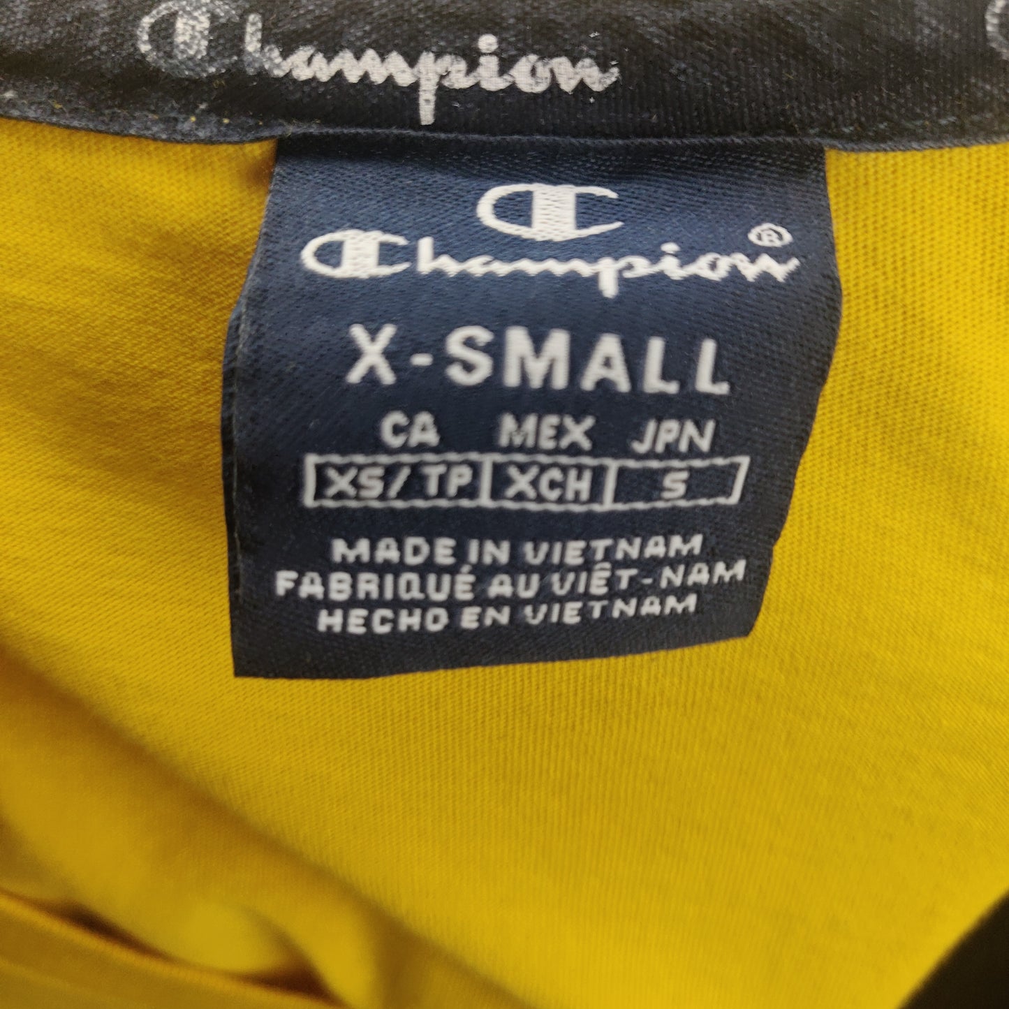 Champion Yellow T-Shirt Men Size XS