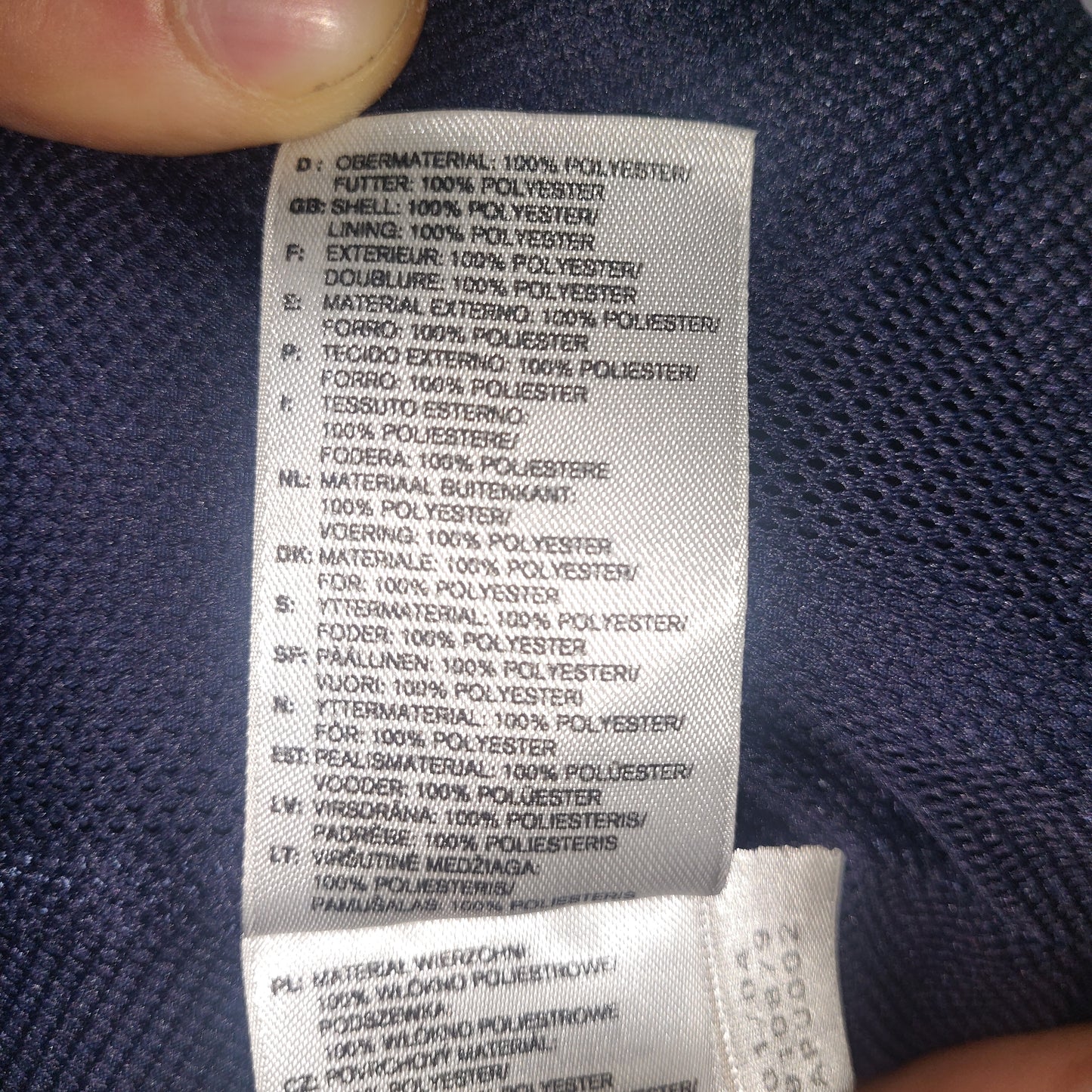 Adidas Vintage Navy/Grey 3 Stripes Windbreaker Track Jacket Men Size UK 38/40