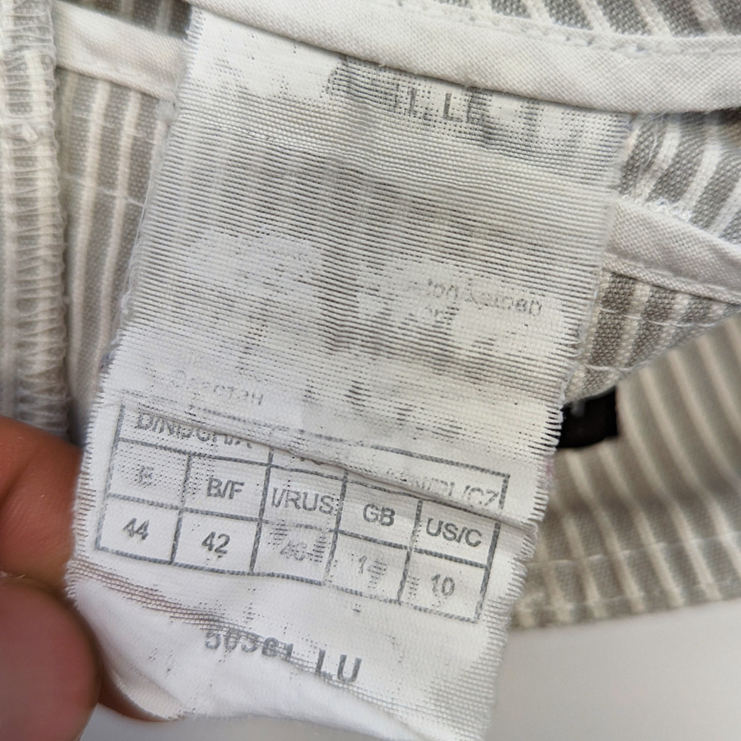 Bianca Grey Striped Bermuda Shorts Men Size Medium