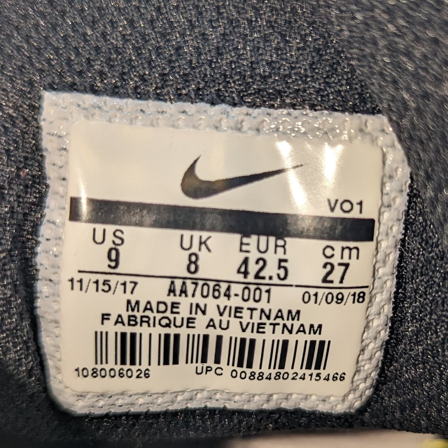 Nike Varsity Compete TR AA7064-001 Black Trainers ~ AA7064-001 ~ Men Size UK 8