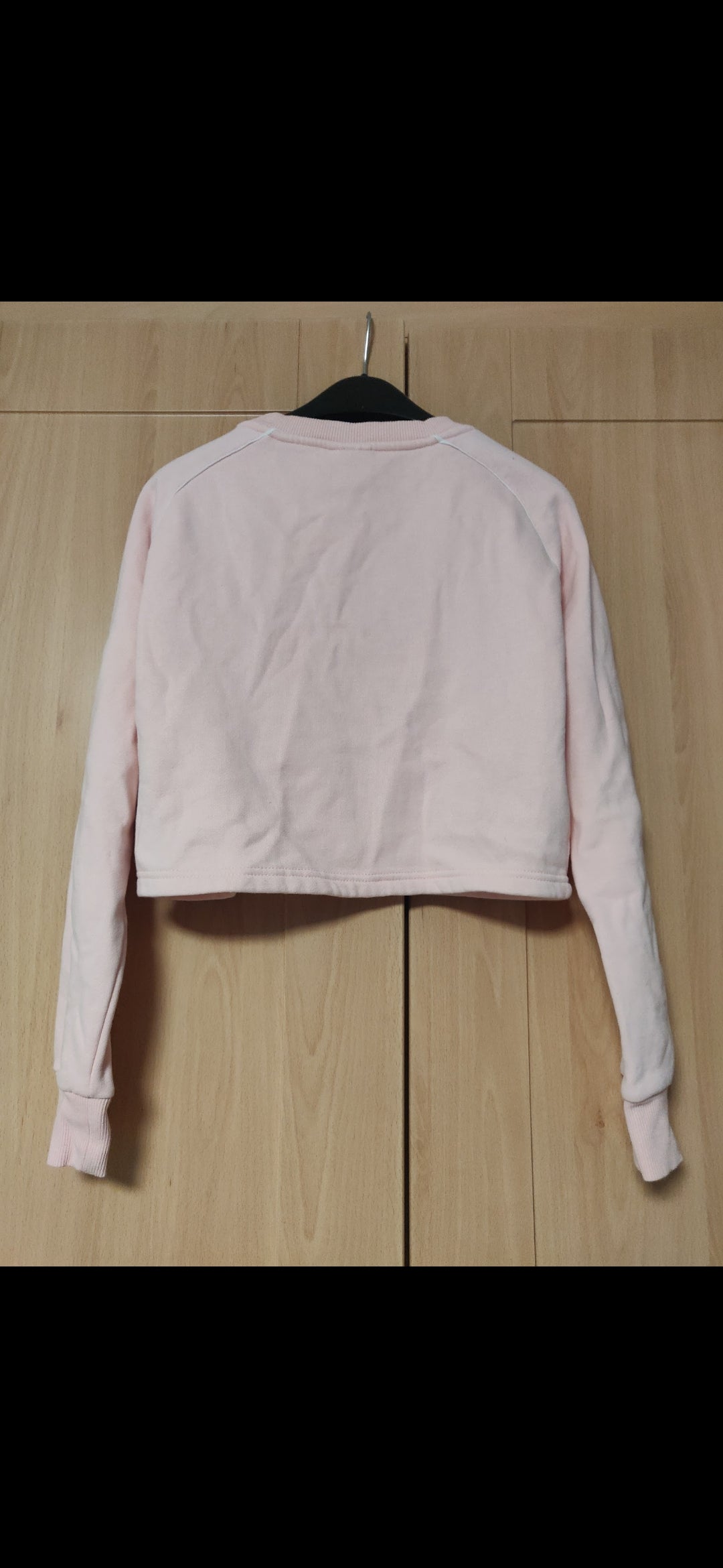 Ellesse Pink Cropped Sweatshirt Jumper Long Sleeve Women Size UK 14 Large