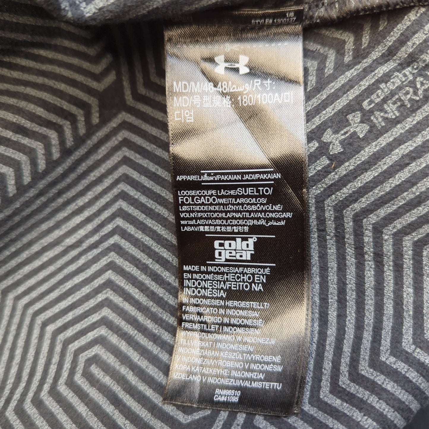 Under Armour ASC Coldgear Infrared Black Windbreaker Jacket Men Medium