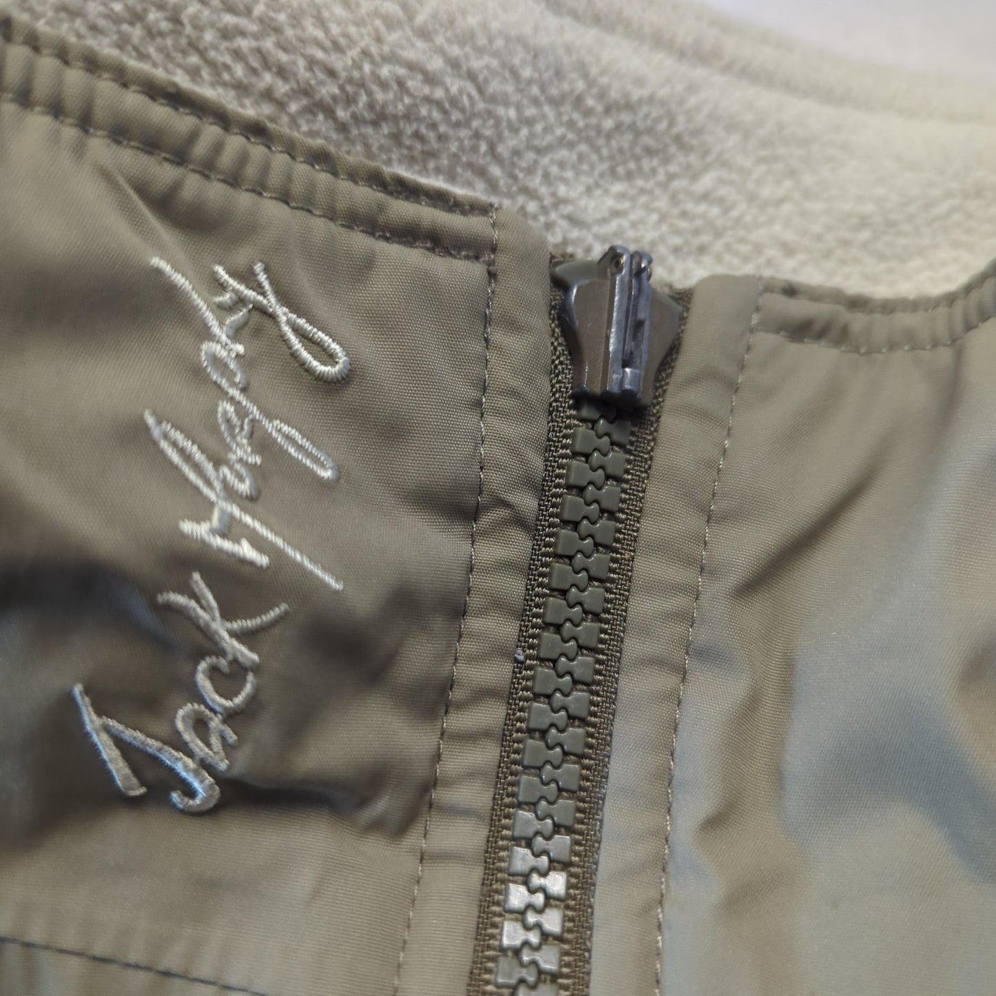 Jack Murphy Vintage Y2K 00s Beige White Reversible Fleece Jacket Women UK 12