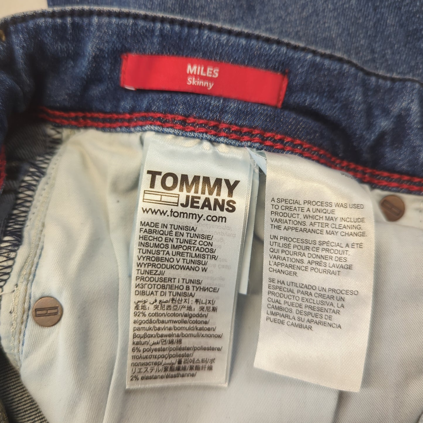 Tommy Hilfige Miles Skinny Queens Mid Blue Denim Jeans Men W32 L30