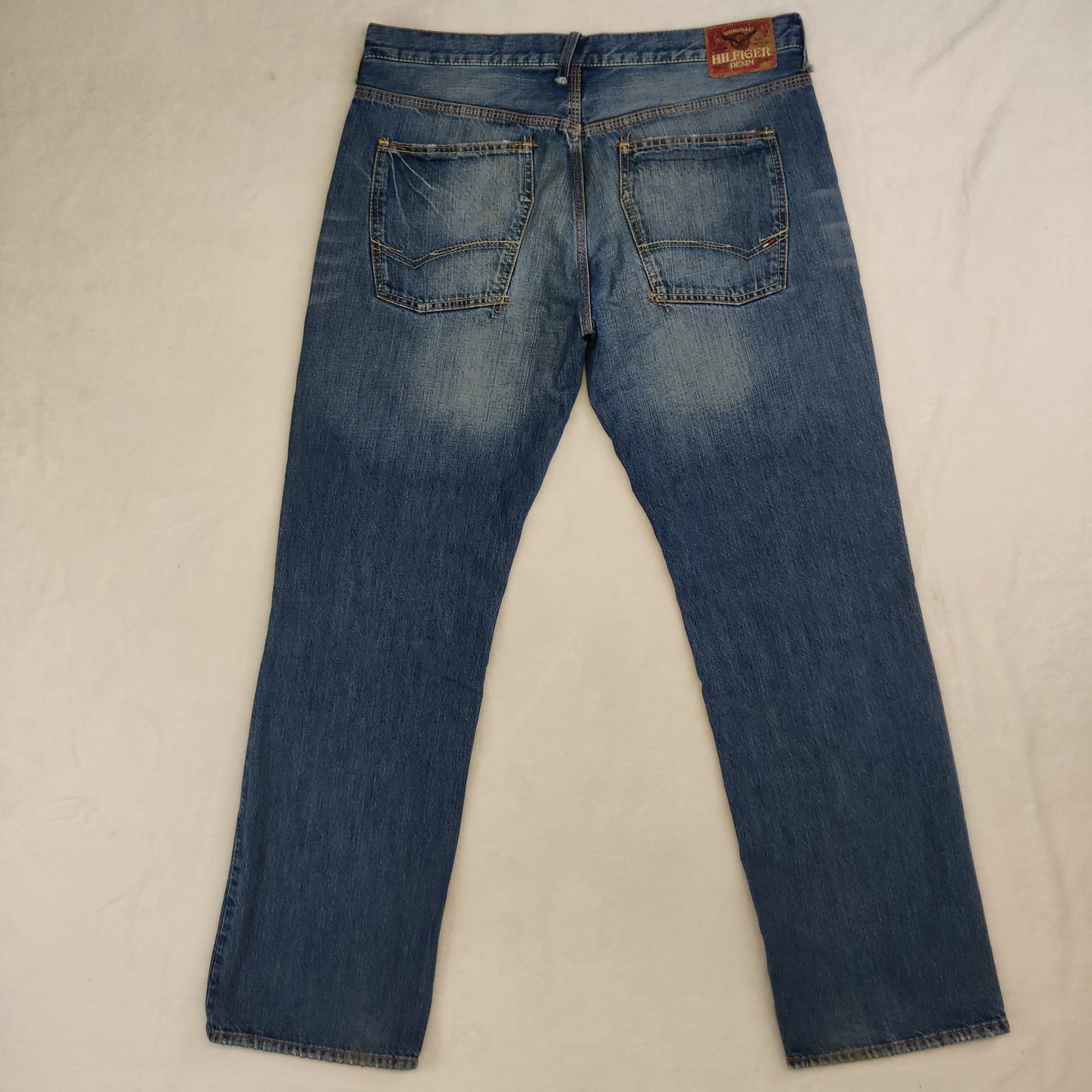 Tommy Hilfiger Vintage Blue Regular Straight Fit Jeans Men W38 L34