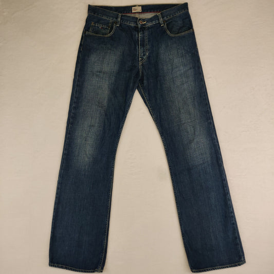 Tommy Hilfiger Manhattan Dark Blue Bootcut Denim Jeans Men W34 L34