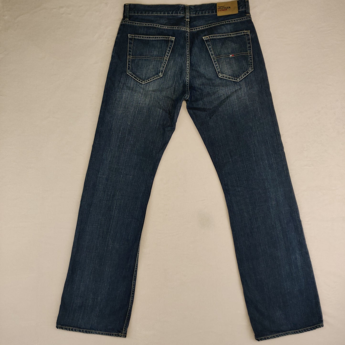 Tommy Hilfiger Manhattan Dark Blue Bootcut Denim Jeans Men W34 L34
