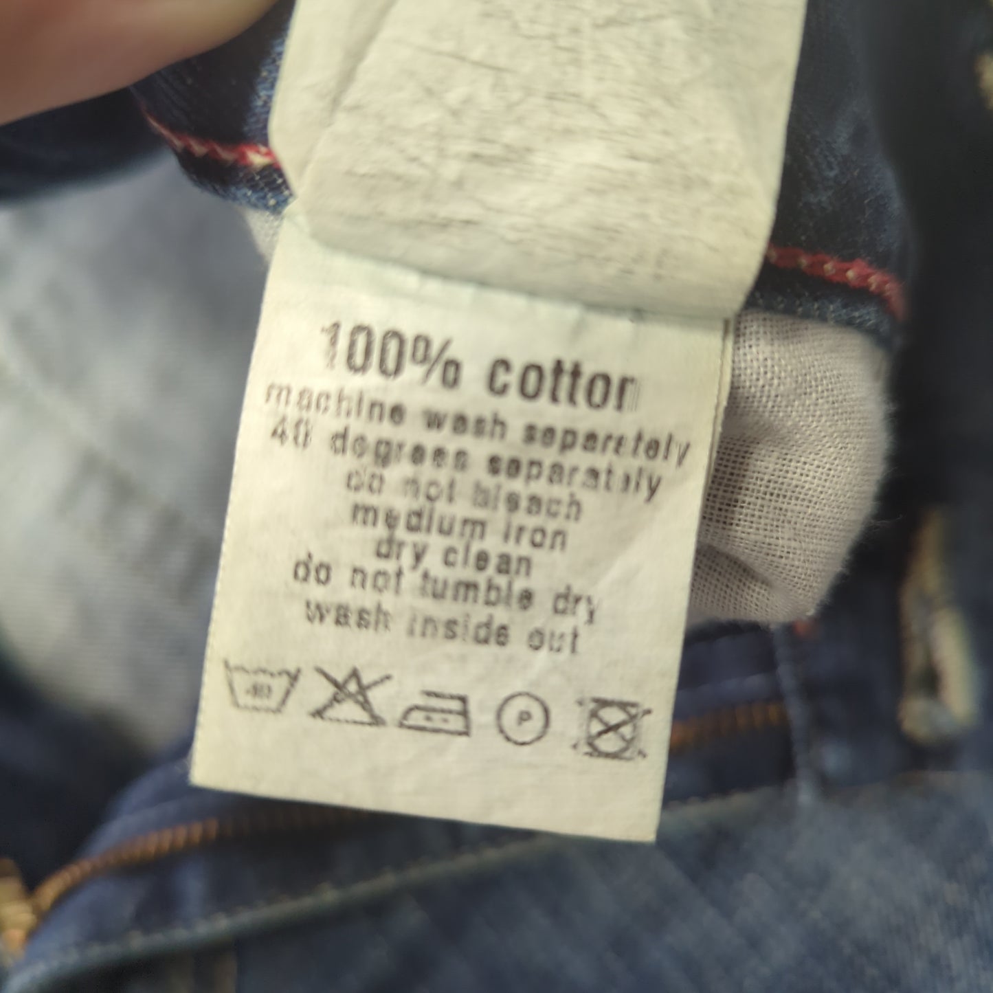 Tommy Hilfiger Manhattan Dark Blue Bootcut Denim Jeans Men W34 L34