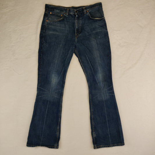 Levi's 525 Vintage Blue Bootcut Denim Jeans Women W34 L32