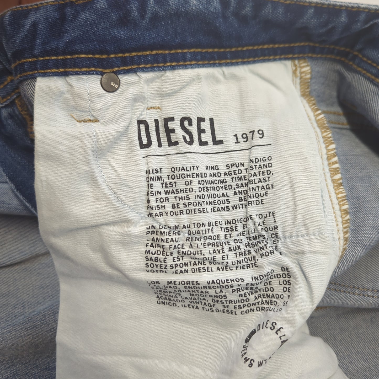 Diesel Blue Slim Fit Distressed Denim Jeans Men W32 L32