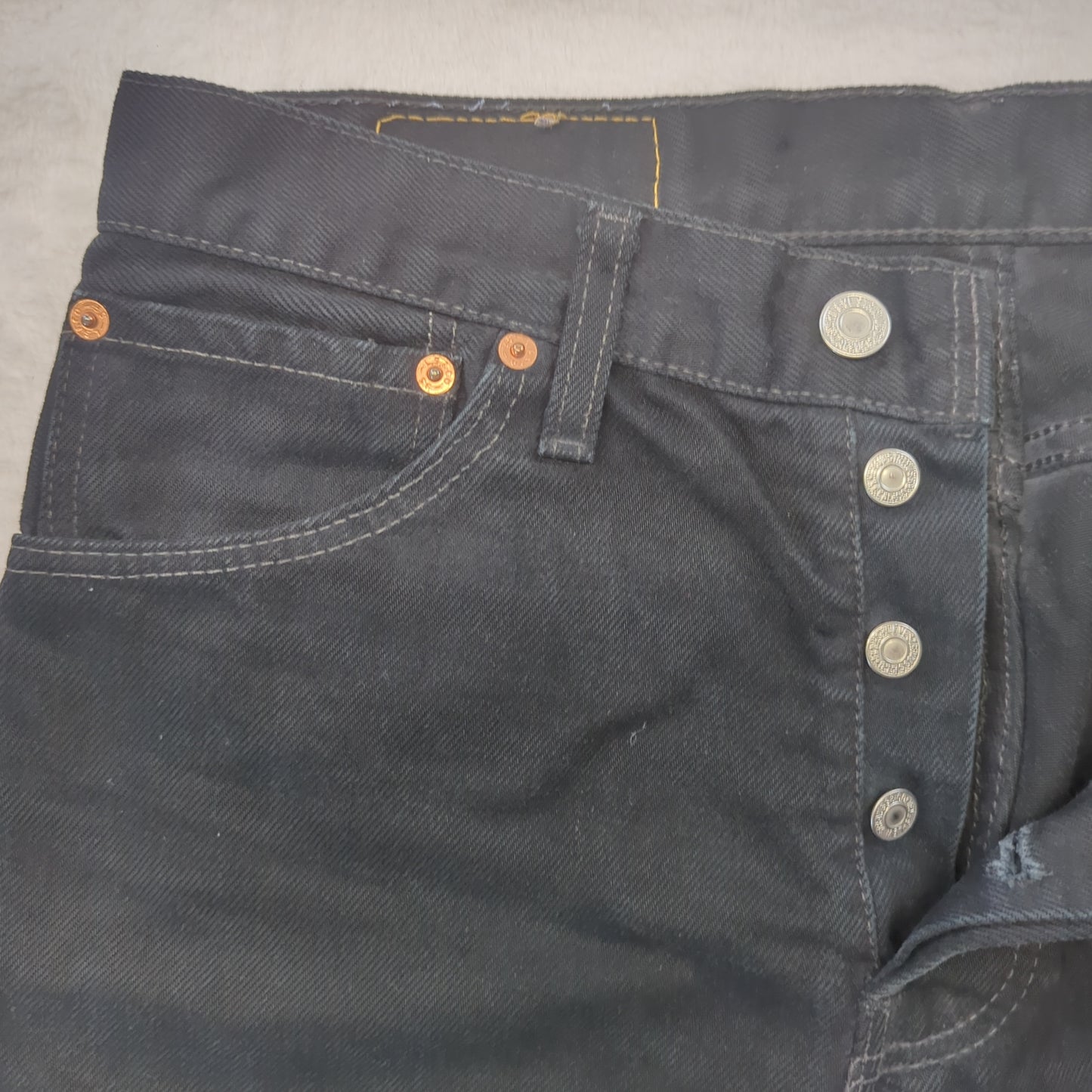 Levi's 535 Vintage Black Straight Fit Denim Jeans Men W32 L32