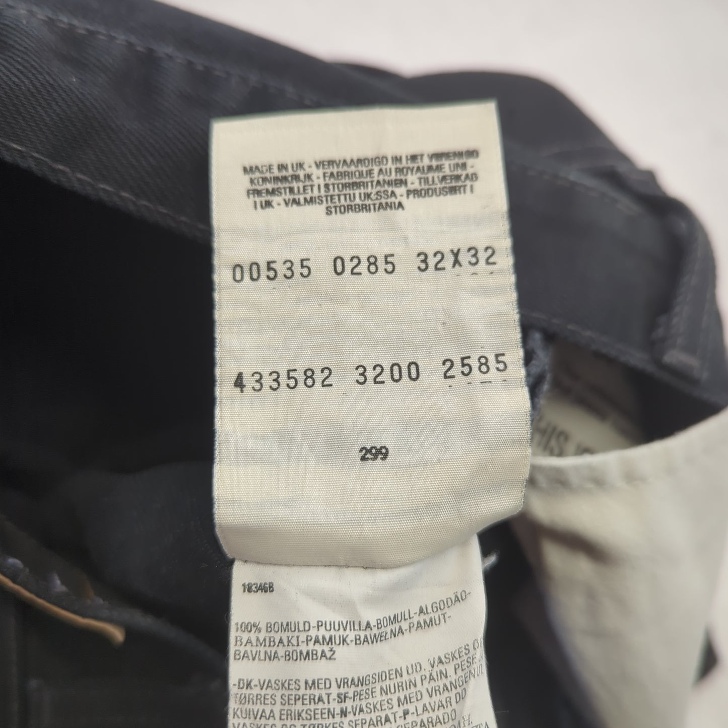 Levi's 535 Vintage Black Straight Fit Denim Jeans Men W32 L32