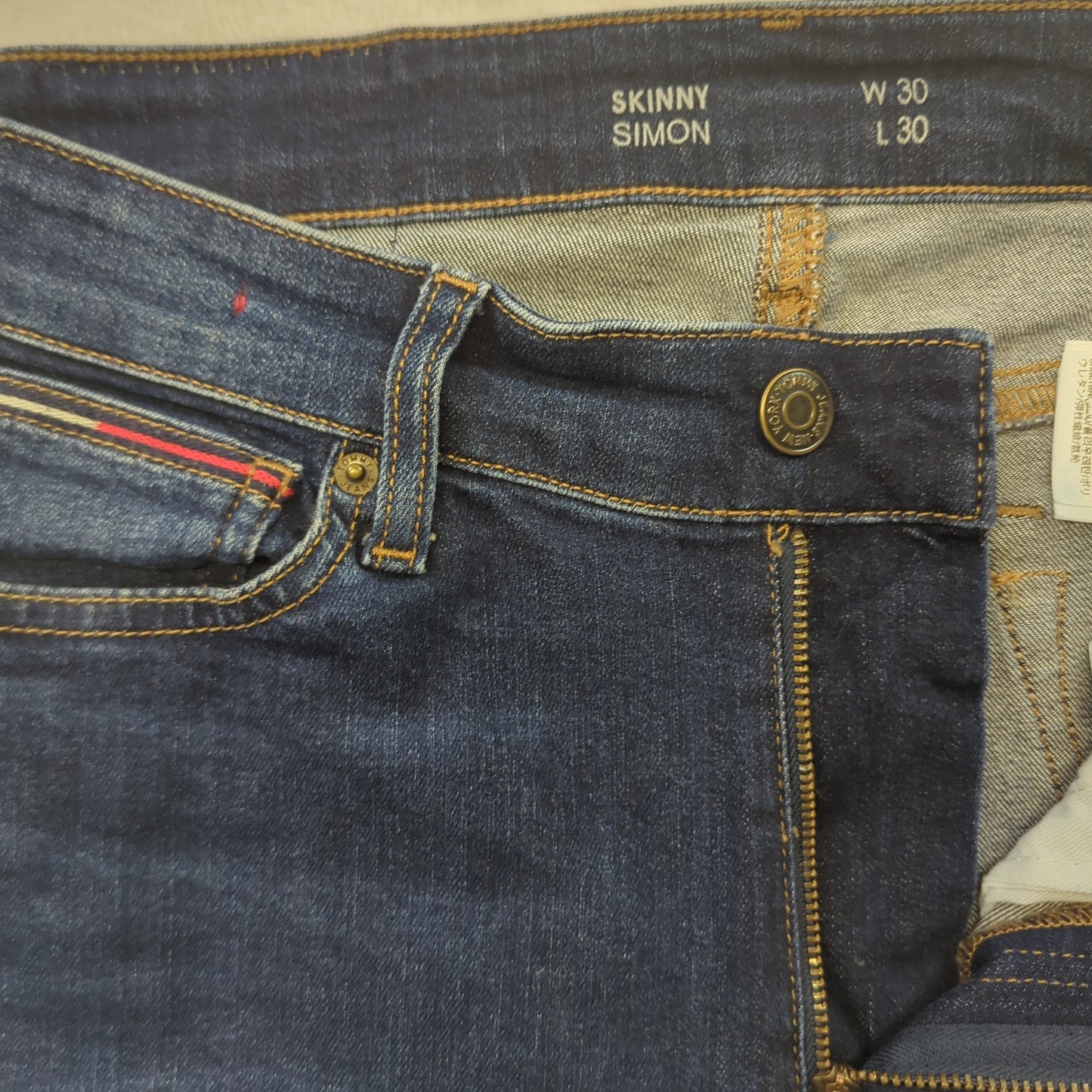 Tommy Hilfiger Dark Blue Skinny Simon Denim Jeans Men W30 L30