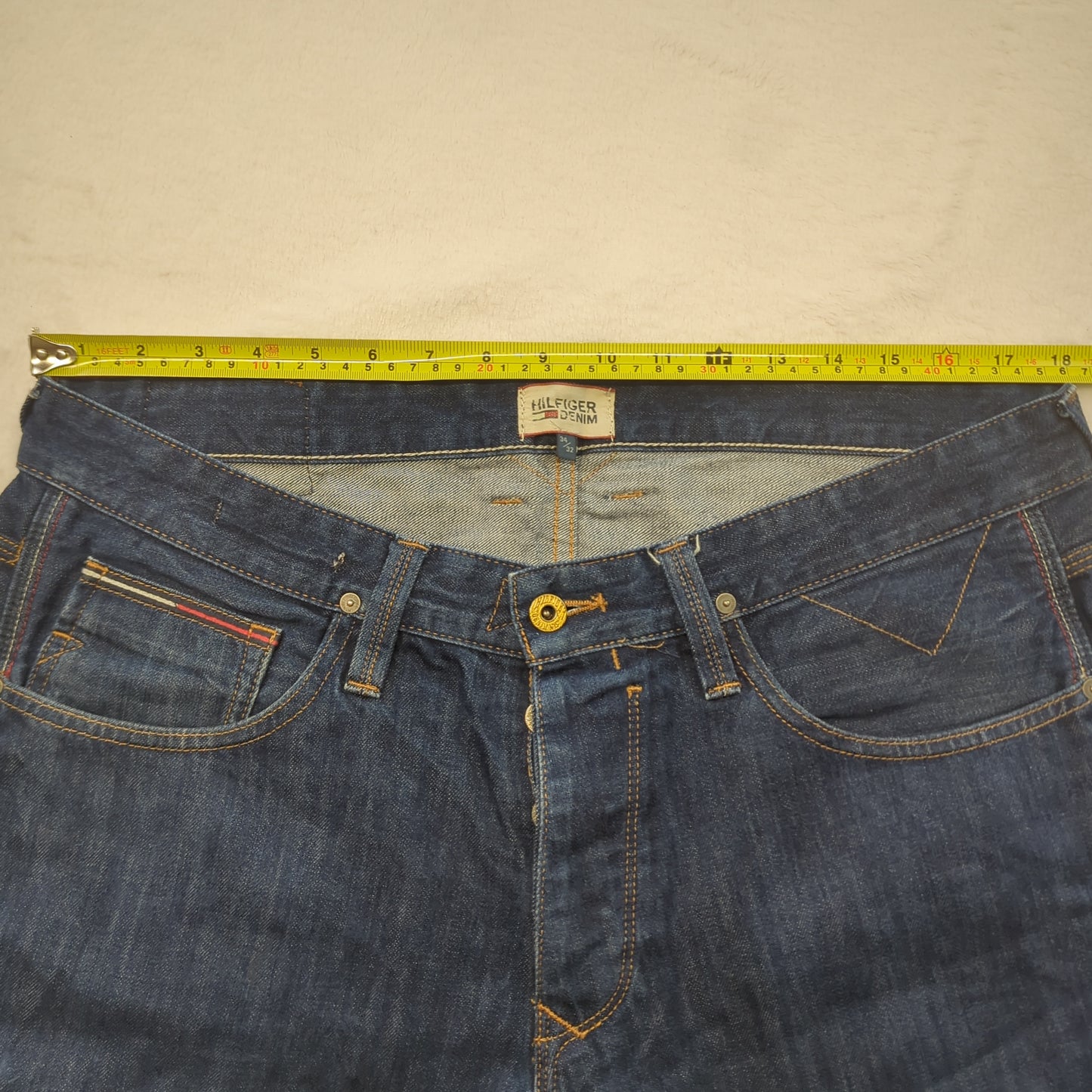 Tommy Hilfiger Ronan Michigan Raw Blue Denim Jeans Men W36 L32