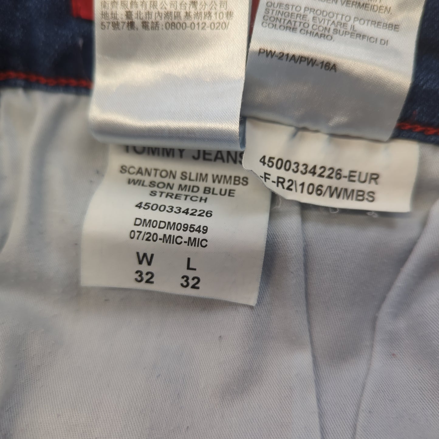 Tommy Hilfiger Blue Scanton Slim Straight  Fit Denim Jeans Men W32 L32