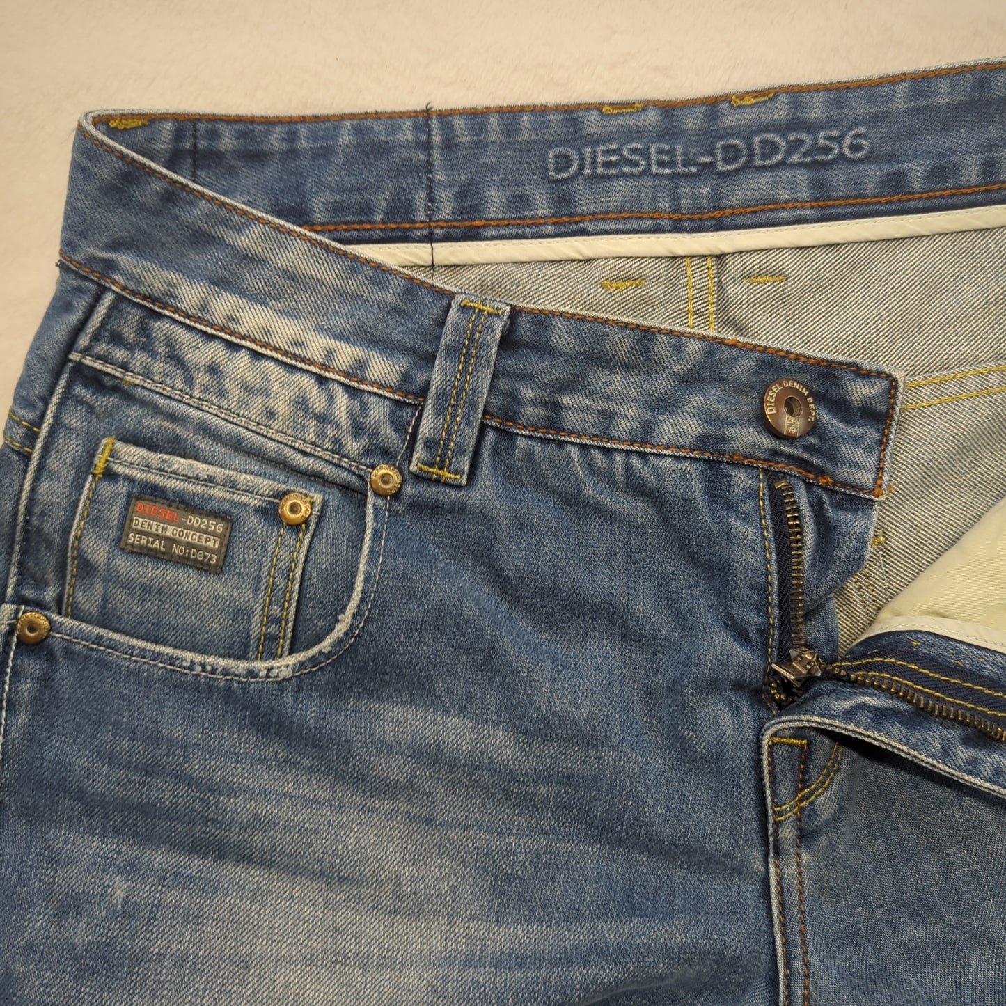 Diesel DD256 Blue Tapered Fit Denim Jeans Men W32 L32