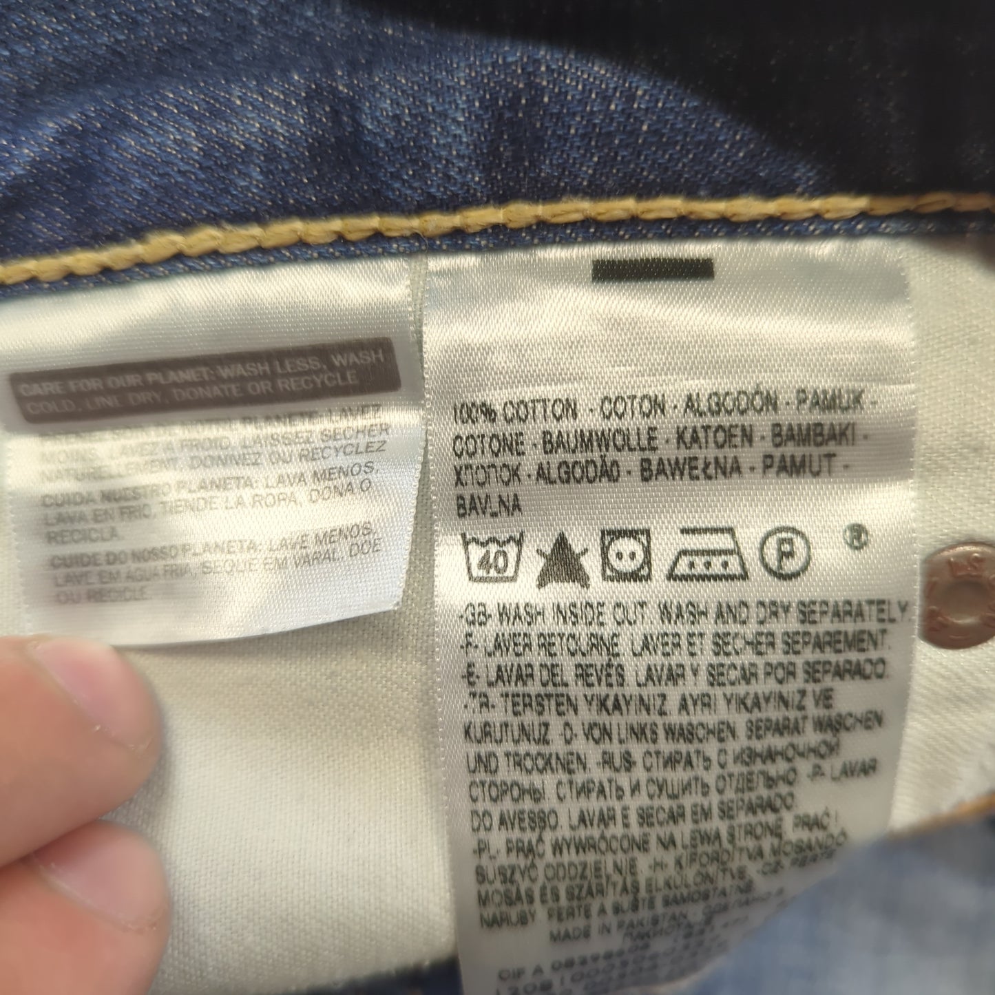 Levi's 506 Blue Comfort Straight Fit Jeans Men W34 L30