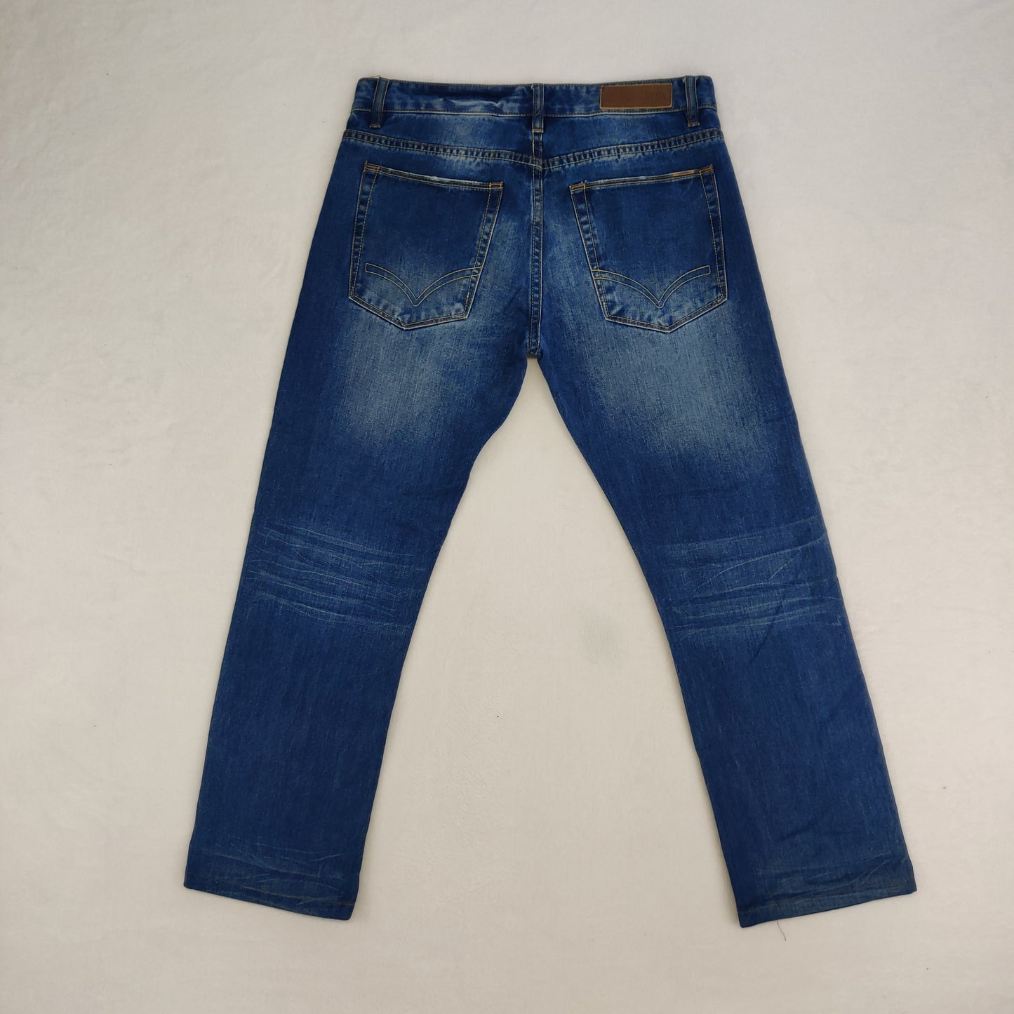 Diesel Blue Straight Fit Hand Made Ring Spun Denim Jeans Men W32 L30