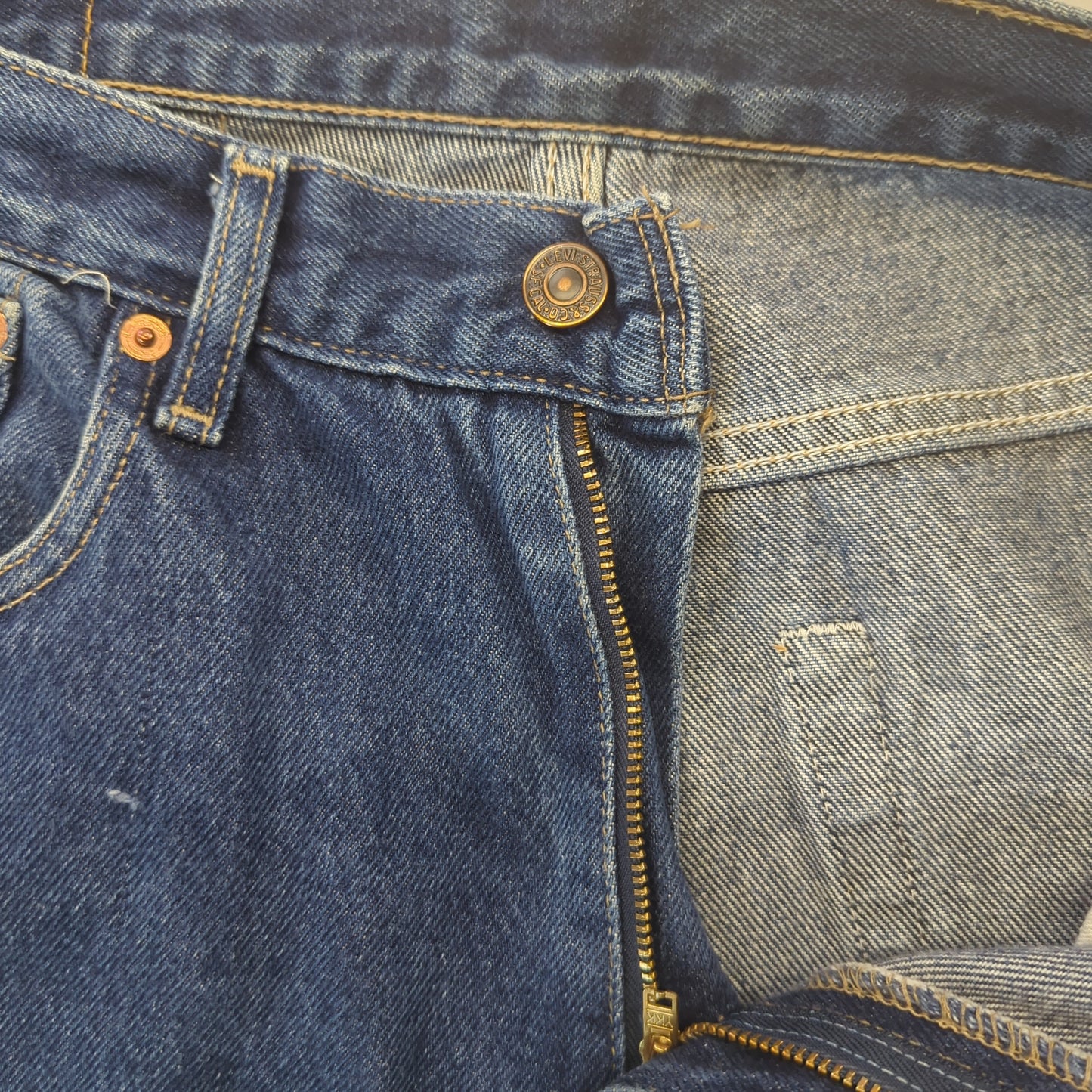 Levis 581 06 Blue Regular Straight Fit Denim Jeans Men W34 L32