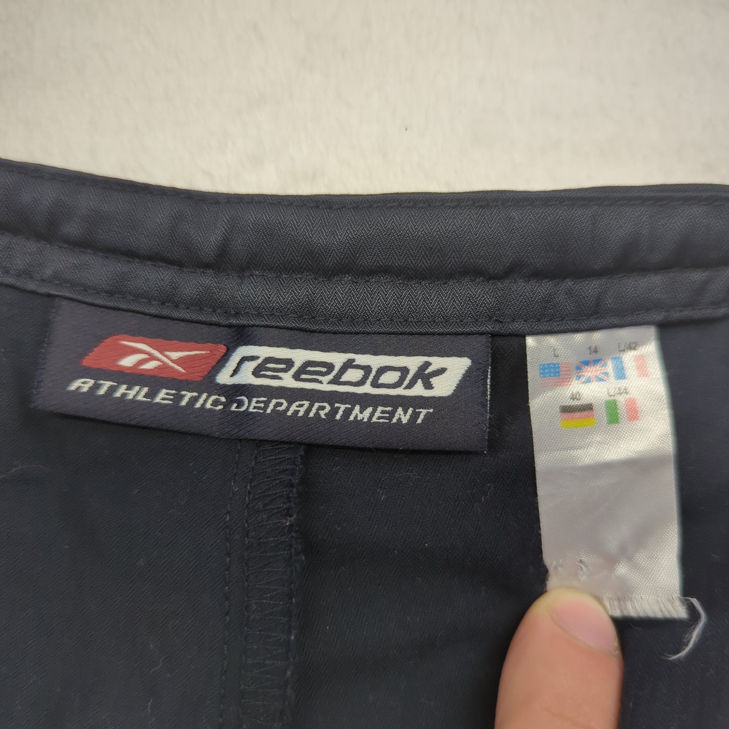 Reebok Athletic Department Black Athletic Shorts Men Large