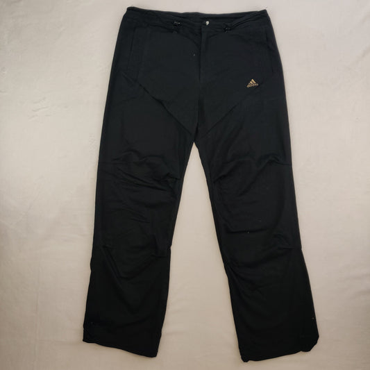 Adidas Vintage Black Windbreaker Track Pants Trousers Men Medium