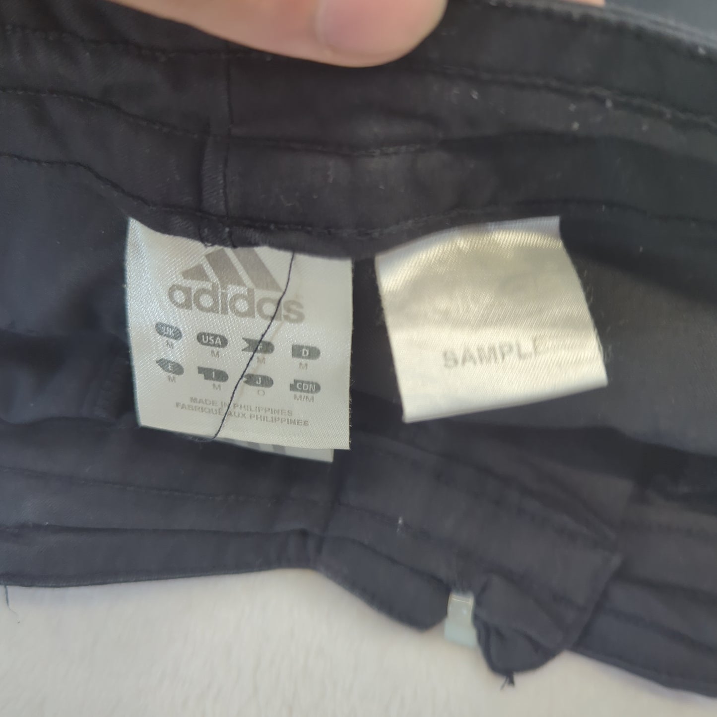 Adidas Vintage Black Windbreaker Track Pants Trousers Men Medium