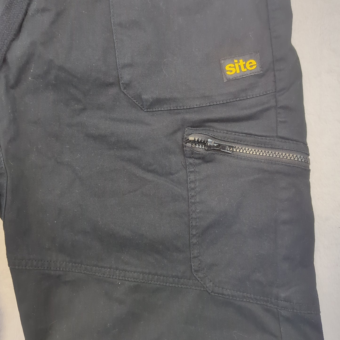 Site Tesem Black Cargo Work Trousers Men W38 L32
