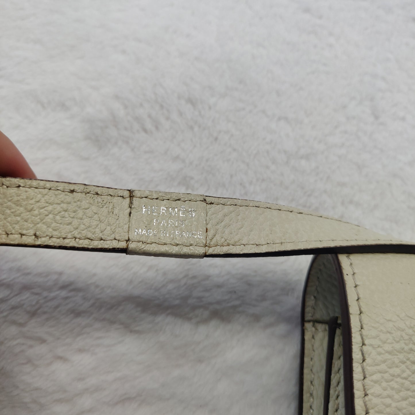 Hermès Constance 18 Mini White Pearl Leather Shoulder Bag Women
