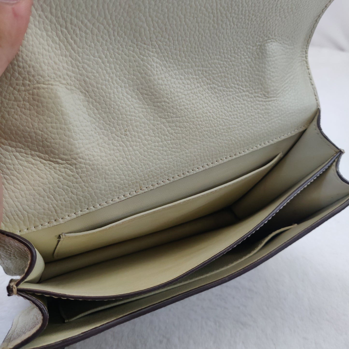 Hermès Constance 18 Mini White Pearl Leather Shoulder Bag Women