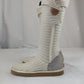 UGG Knit Crochet Wool White Tall Boots Women UK 5.5