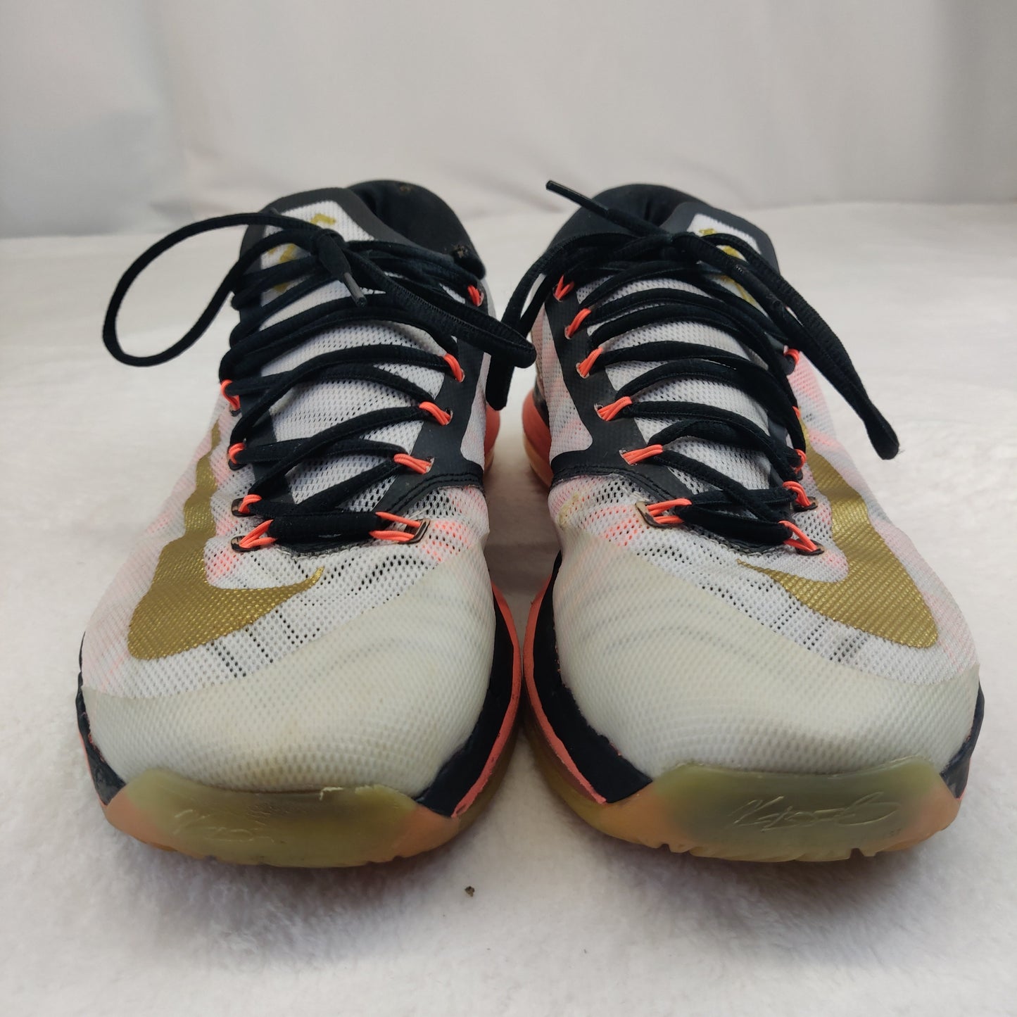 Nike Basketball KD 6 Elite White Gold Sneaker Trainers Men UK 9 - 642838 100