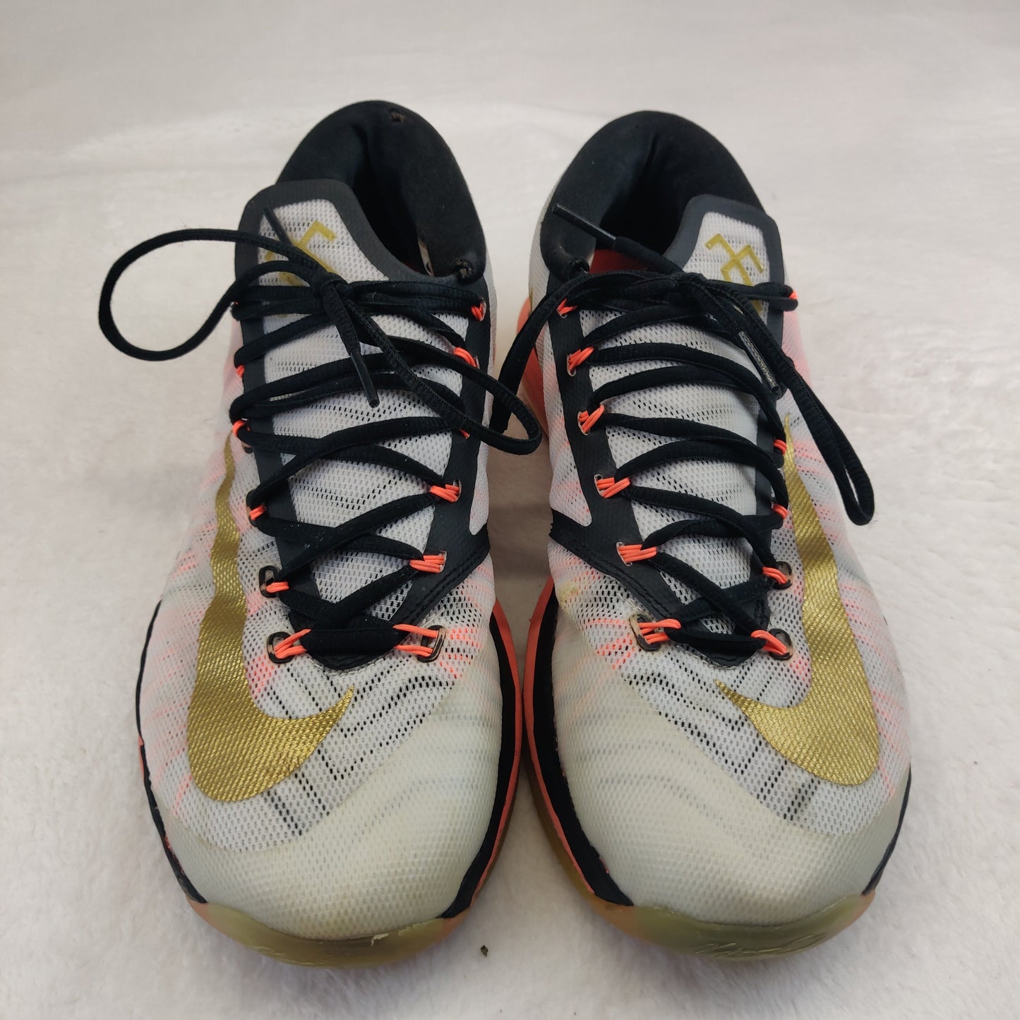 Nike Basketball KD 6 Elite White Gold Sneaker Trainers Men UK 9 - 642838 100