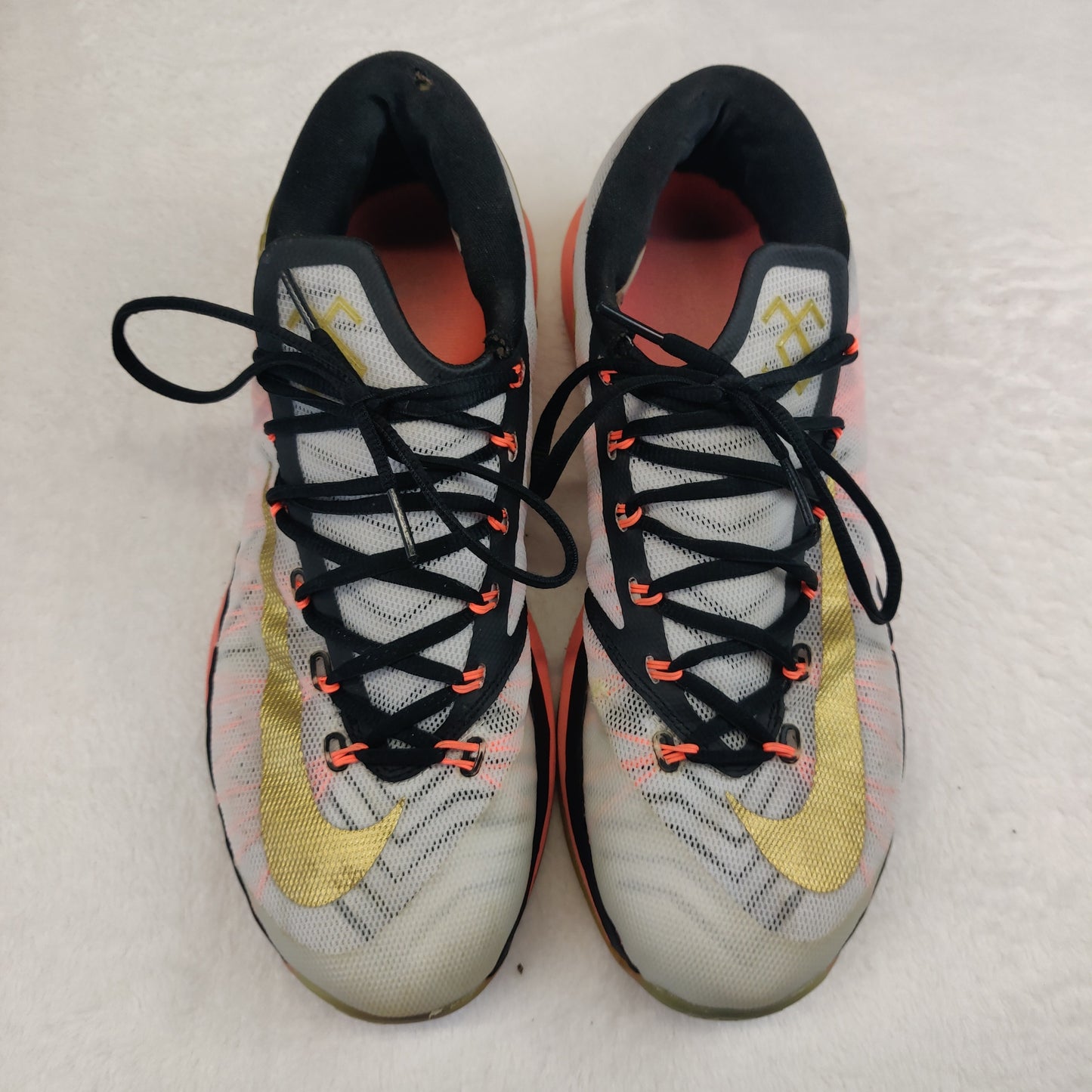 Nike Basketball KD 6 Elite White Gold Sneaker Trainers Men UK 9 - 642838 100