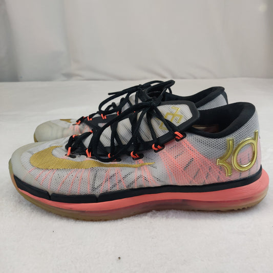 Nike Basketball KD 6 Elite White Gold Sneaker Trainers Men UK 9 - 642838 100