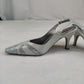 Van Dal Grey White Closed Toe Slingback Heels Women UK 4.5