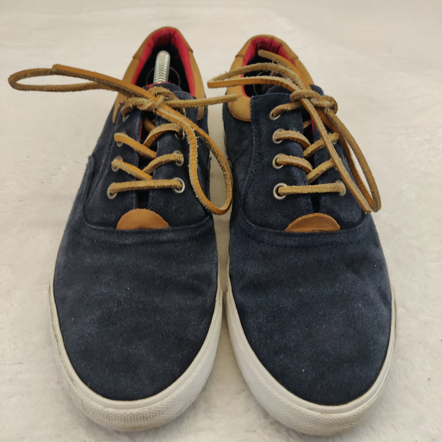 Tommy Hilfiger Navy Blue Leather Suede Sneaker Trainers Men UK 9