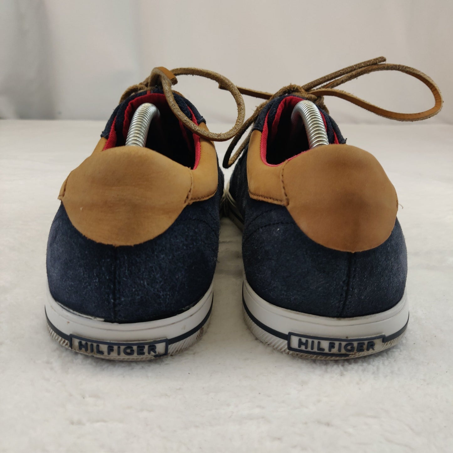 Tommy Hilfiger Navy Blue Leather Suede Sneaker Trainers Men UK 9