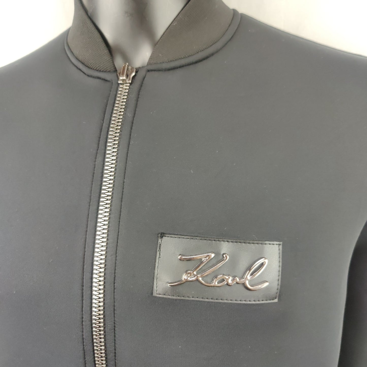 Karl Lagerfeld Black Soft  Shell Windbreaker Jacket Men Size Small