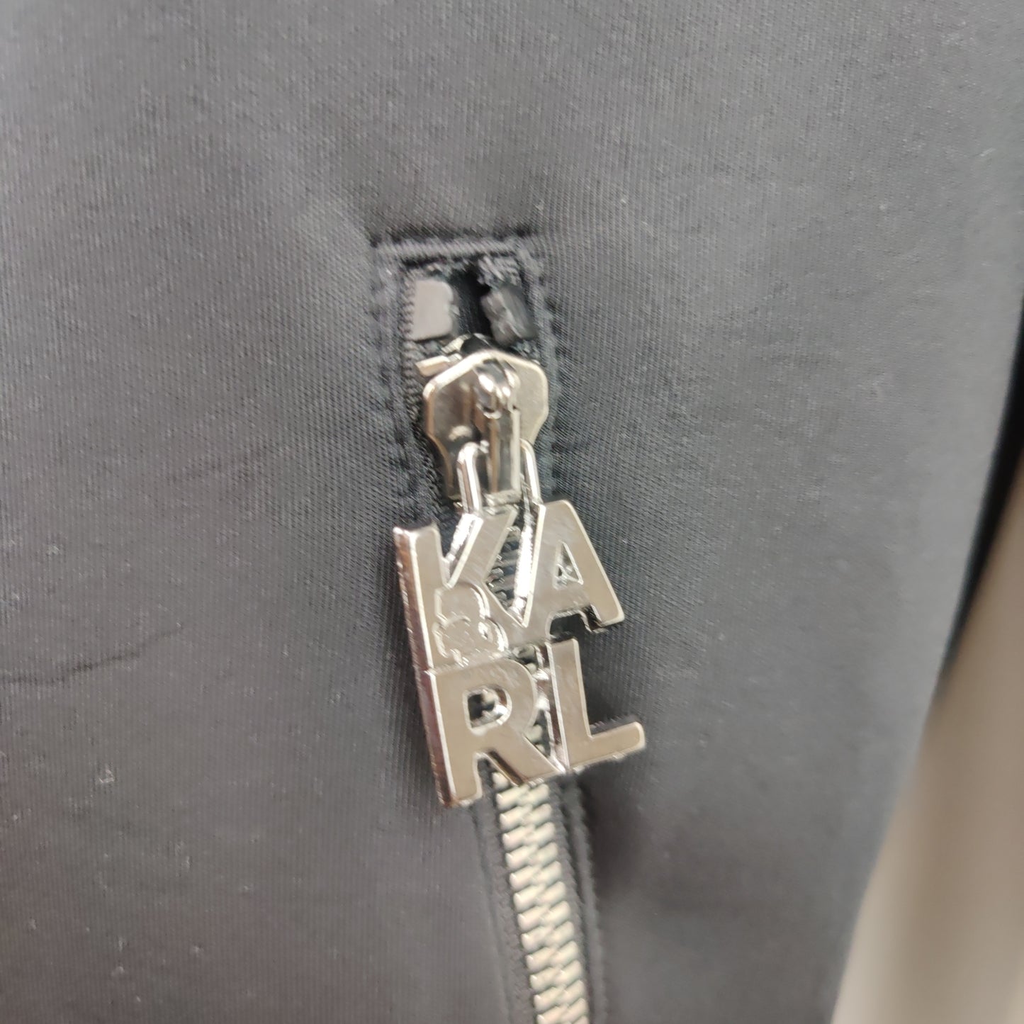 Karl Lagerfeld Black Soft  Shell Windbreaker Jacket Men Size Small