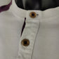 Diesel White Burgundy Long Sleeve Polo Shirt Men Medium