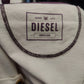 Diesel White Burgundy Long Sleeve Polo Shirt Men Medium
