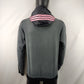 Adidas Grey/Black Pink Stripe Fleece Track Jacket Men Size Medium