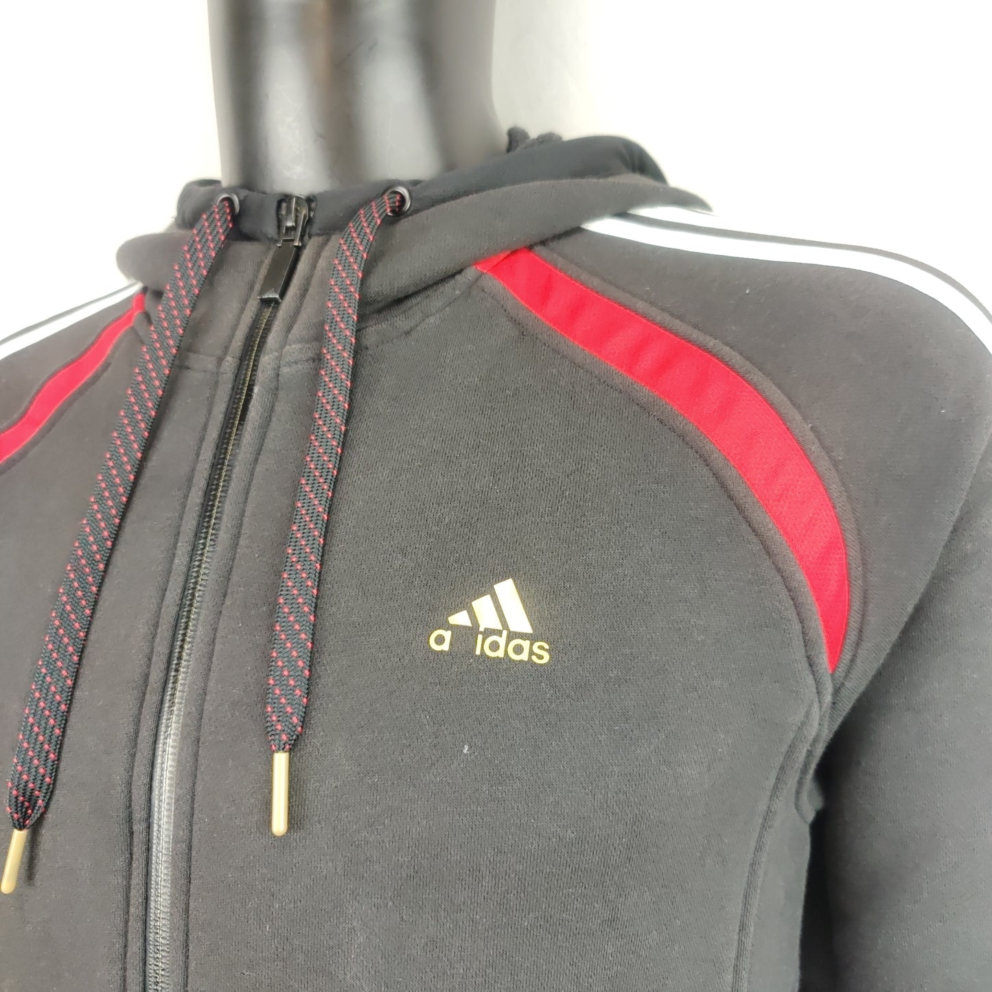 Adidas Torsion System Black Full Zip Hoodie Men Size Medium